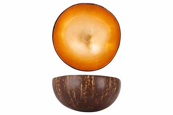 Bol Cocos Cuivre/Or métallique 14cm